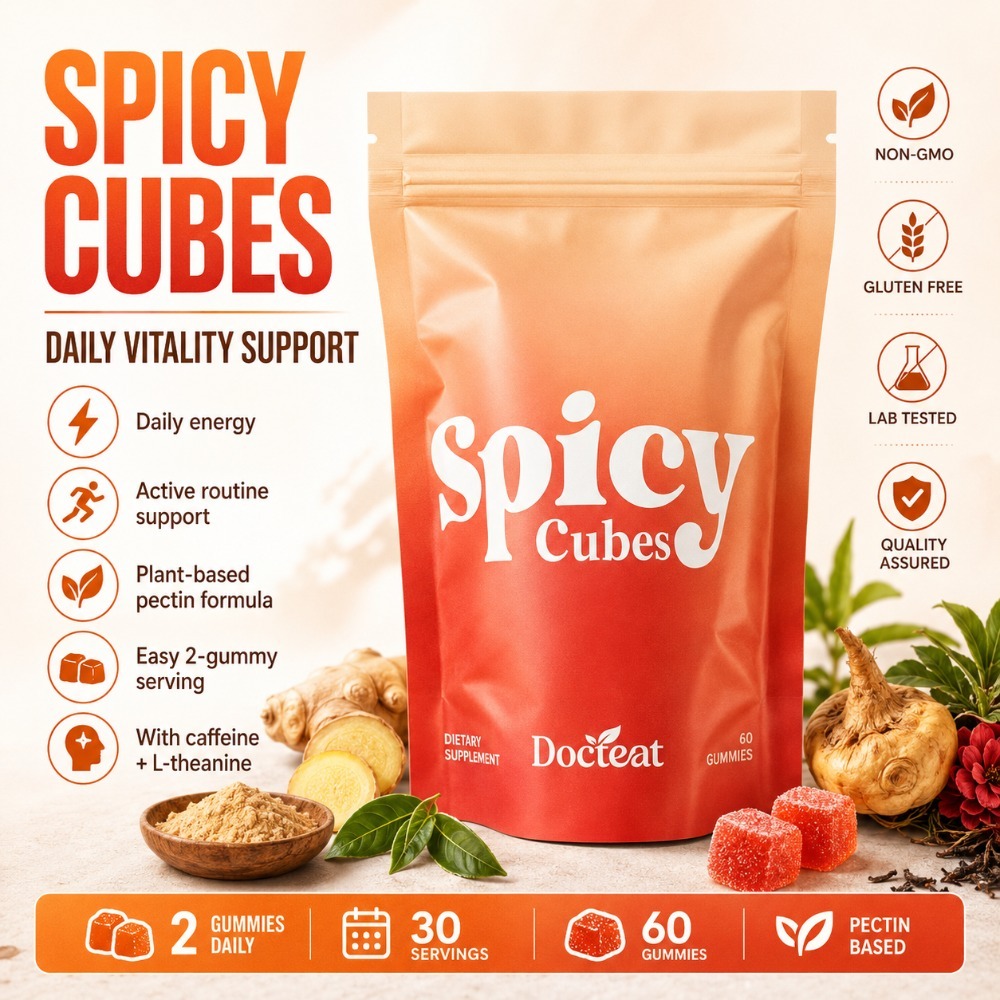 Wellness Herbal Tea Blends - Docteat Spicy Cubes Gummies 60 Count