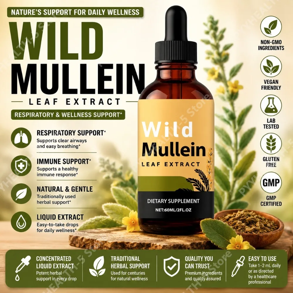 Herbal Wellness - Wild Mullein Leaf Drops with Ginger
