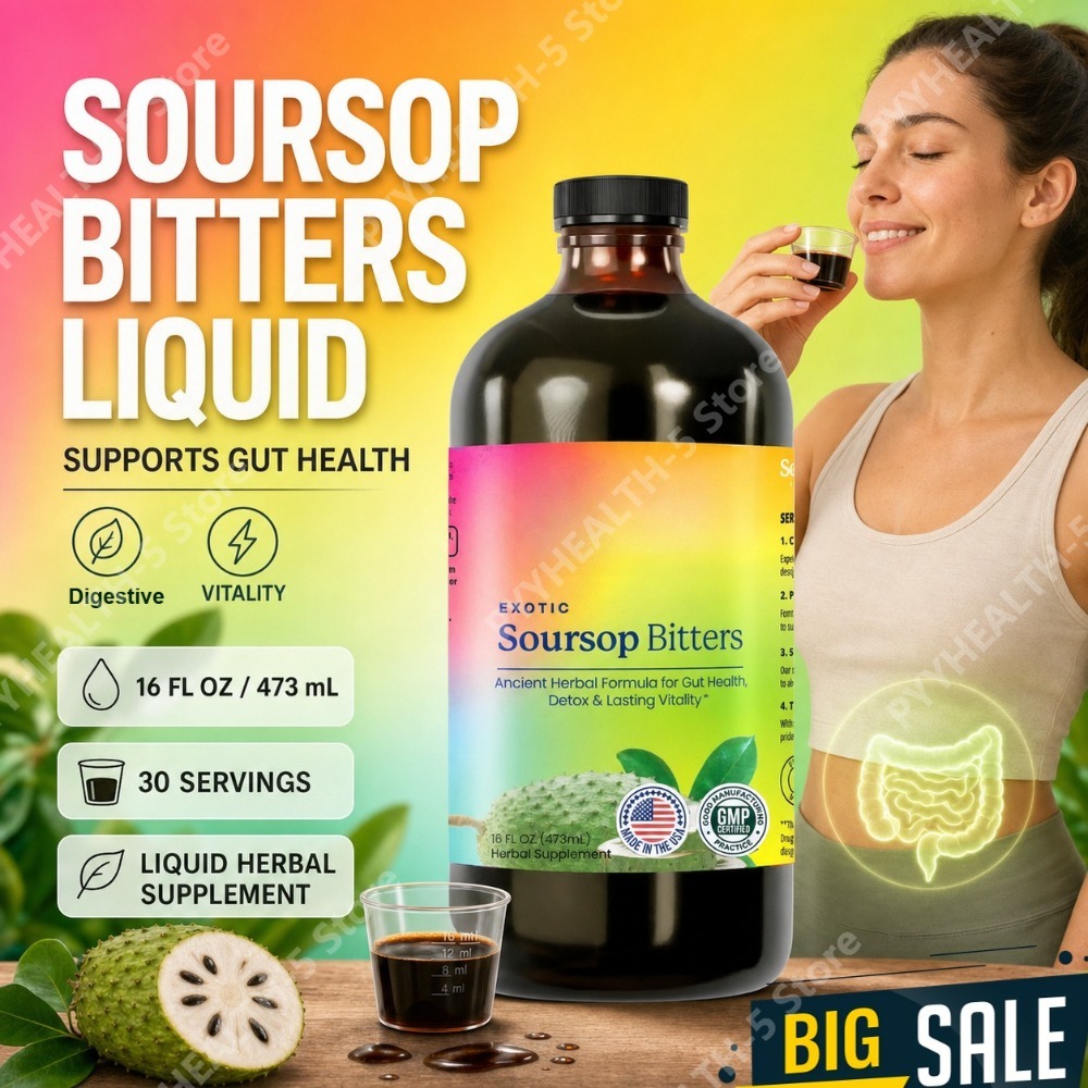 Herbal Wellness Liquid - Herbal Soursop Bitters Liquid Supplement,Black Seed