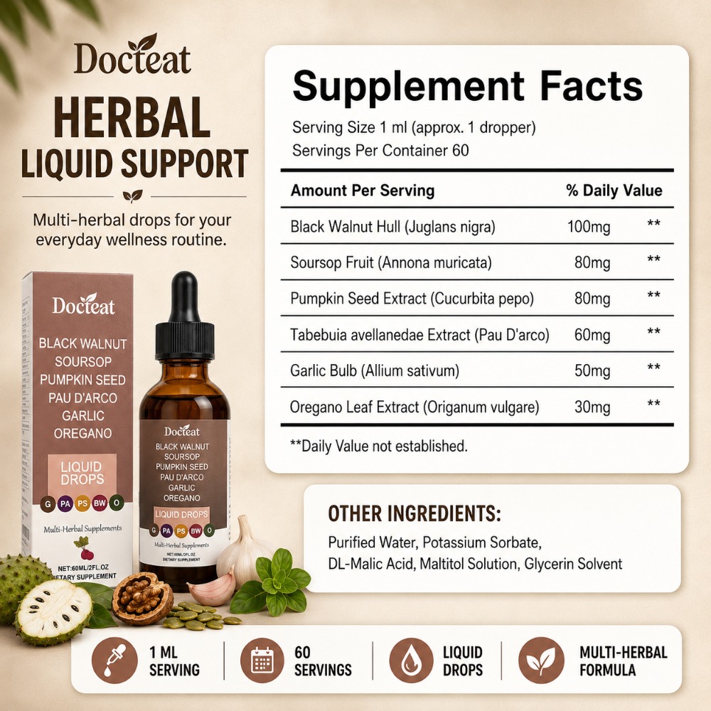 Docteat Black Walnut Soursop L - đánh giá và giá Herbal Wellness Liquid