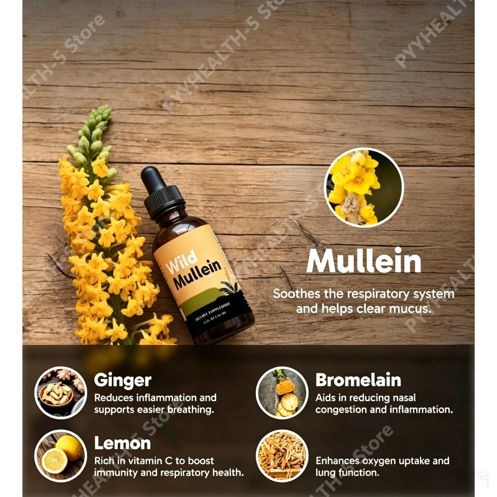 Wild Mullein Leaf Drops with G - đánh giá và giá Herbal Wellness