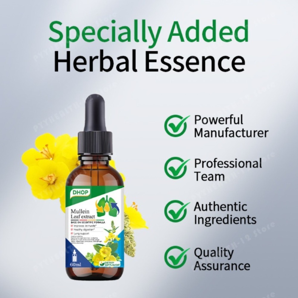 Mullein Leaf Extract Drops 60m - đánh giá và giá Herbal Wellness Liquid