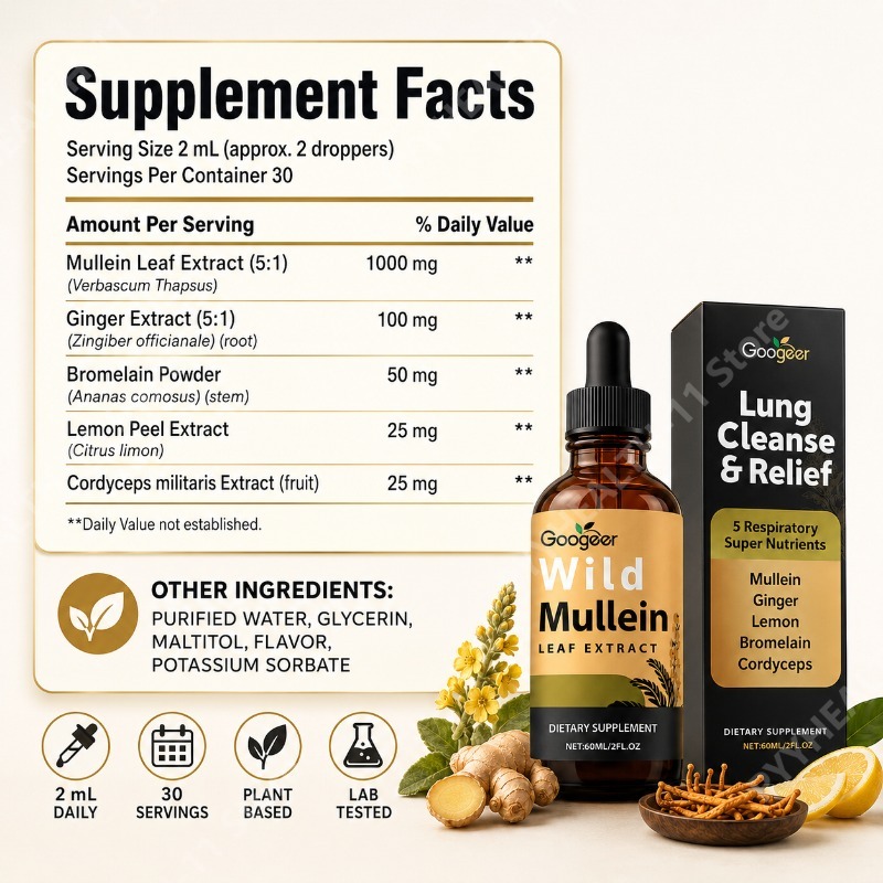 Mullein Liquid Drops Herbal Bl - đánh giá và giá Herbal Wellness