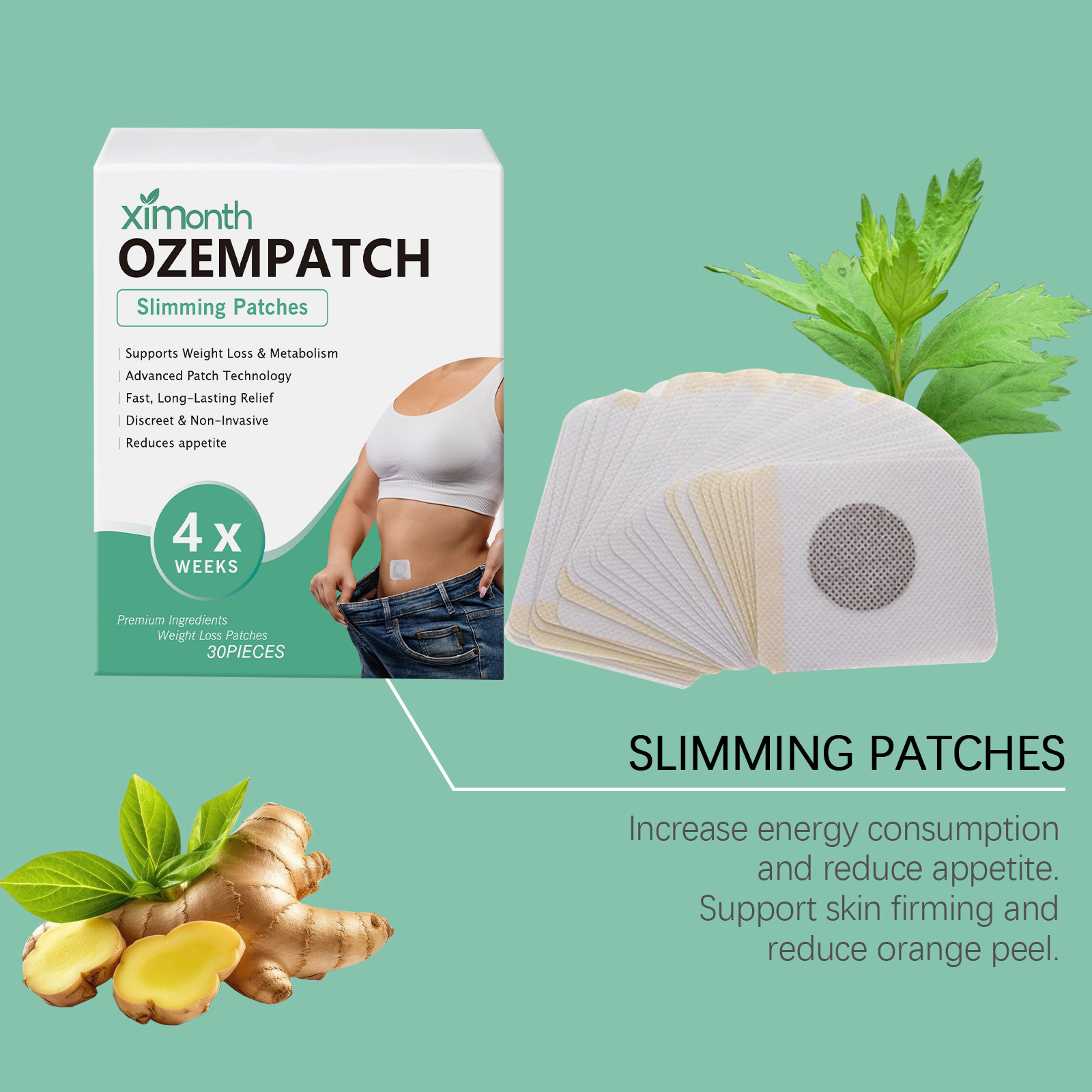 Ximonth Body Shaping Patches I - đánh giá và giá Herbal Wellness
