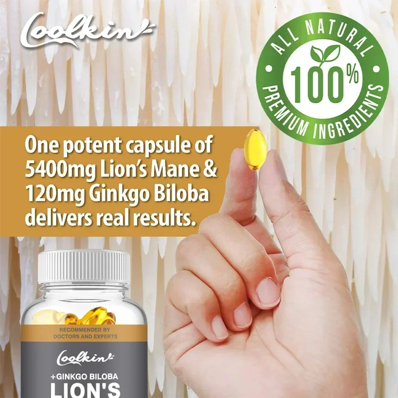 Coolkin Lion's Mane Mushroom E - đánh giá và giá Ginkgo Biloba Extract